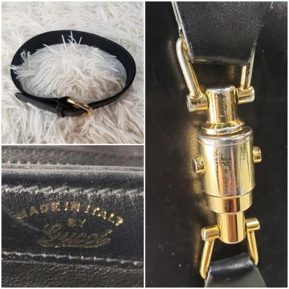 RARE, Gucci, Jackie mod, navy blue leather, boxy, cross body or shoulder bag - Picture 2 of 10